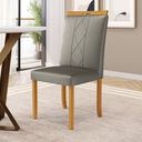 Ver imagem 4 de Cadeira Ana Madeira Maciça Estofada para Mesa de Jantar Veludo Chumbo 109