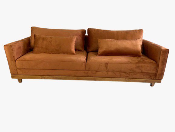 Sofá Chesterfield London 2,30m Suede Terracota - 1