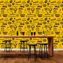 Ver imagem 2 de Papel de Parede Temático Área Gourmet Amarelo - 2,50x0,50m