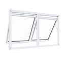 Ver imagem 1 de Janela Maxim Ar 2 Seções Aluminio Branco Linha 25 - 40x200
