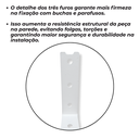 Ver imagem 7 de 8 Suportes para Prateleira Suspensa de Parede 20cm Design em L Estilo Modernoi Embutido Branco