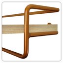 Ver imagem 5 de Porta Toalhas com Prateleira para Banheiro Lavabo Cozinha Accadia - Dourado/jade