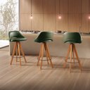 Ver imagem 2 de Banqueta Giratória Estofada com Encosto Nicole