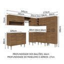 Ver imagem 4 de Armário de Cozinha Completa de Canto 417cm Rustic Emilly Madesa 02