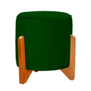 Ver imagem 2 de Puff Jade Suede Verde Pés de Madeira - Vallisa Decor
