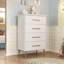 Ver imagem 1 de Cômoda para Quarto Infantil Magia Espresso Móveis Branco