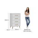 Ver imagem 3 de Cômoda para Quarto Infantil Magia Espresso Móveis Branco