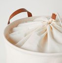 Ver imagem 2 de Cesto Laundry C/ Saco Interno e Alças em Couro