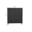 Ver imagem 2 de Cabeceira New Style Estofada Com Botão de Tecido para Cama Box Casal 144Cm Preto - JBE Móveis