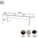 Ver imagem 3 de Mesa Reunião Escritório 8 Lugares 2,70m X 0,90m com 2 Caixas de Tomadas e Pés Painel Corporate F5