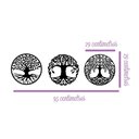 Ver imagem 2 de Decoração Círculos Árvore da Vida 95cmx29cm - Cria Arte Laser Preto