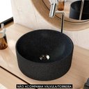 Ver imagem 2 de Cuba Pia para Banheiro Redonda 34cm Sara C08 Preto Granit - Mpozenato