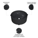 Ver imagem 3 de Cuba Pia para Banheiro Redonda 34cm Sara C08 Preto Granit - Mpozenato
