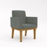 Cadeira Escritório Recepção Poltrona Reforçada Decorativa Cor:cinza - 1