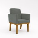 Ver imagem 1 de Cadeira Escritório Recepção Poltrona Reforçada Decorativa Cor:cinza