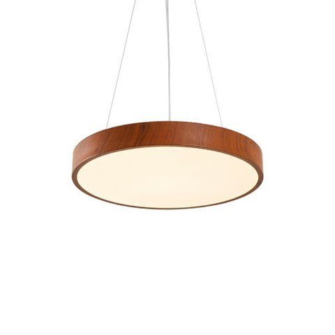 Lustre Pendente Nordecor Oris 2454 40cm Imbuia Led Bivolt