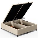Ver imagem 5 de Base Cama Box Baú Casal Queen 158cm Hit I02 Corano Bege- Mpozenato