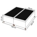 Ver imagem 4 de Base Cama Box Baú Casal Queen 158cm Hit I02 Corano Bege- Mpozenato