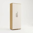 Ver imagem 1 de Armário Multiuso Organizador Caio com Chave para Quarto e Lavanderia - Cinamomo / Off White