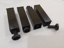 Ver imagem 4 de Kit 4 Pés para Armário de Cozinha Paneleiro Balcão Vap Preto Regulável Gabinete Pia Cozinha