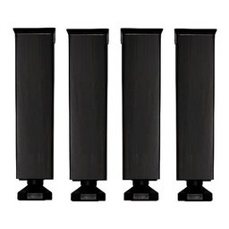 Kit 4 Pés para Armário de Cozinha Paneleiro Balcão Vap Preto Regulável Gabinete Pia Cozinha - 1