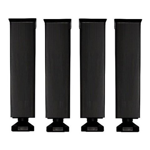 Kit 4 Pés para Armário de Cozinha Paneleiro Balcão Vap Preto Regulável Gabinete Pia Cozinha