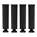 Ver imagem 1 de Kit 4 Pés para Armário de Cozinha Paneleiro Balcão Vap Preto Regulável Gabinete Pia Cozinha