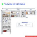 Ver imagem 4 de Cozinha Completa Tarsila 280cm em Aço Branca com Vidro