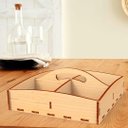 Ver imagem 1 de Porta Guardanapo e Sachê em Mdf - Kit 10 Unidades