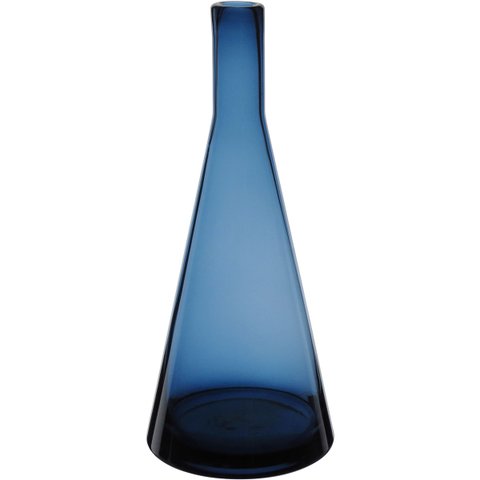 Vaso Garrafa Decorativo Enfeite Casa Home&co Vidro 41x16x16cm Azul
