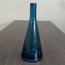 Ver imagem 2 de Vaso Garrafa Decorativo Enfeite Casa Home&co Vidro 41x16x16cm Azul