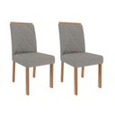 Ver imagem 1 de Cadeira de Jantar Madeira Tauari 2 Peças Encosto Fixo Fernanda Wood Ii Cimol Madeira/linho Grafite