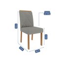 Ver imagem 2 de Cadeira de Jantar Madeira Tauari 2 Peças Encosto Fixo Fernanda Wood Ii Cimol Madeira/linho Grafite