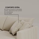 Ver imagem 7 de Sofá Cama Casal Retrátil e Reclinável 3 Lugares Bouclé Bege Creta Uruguai 230cm