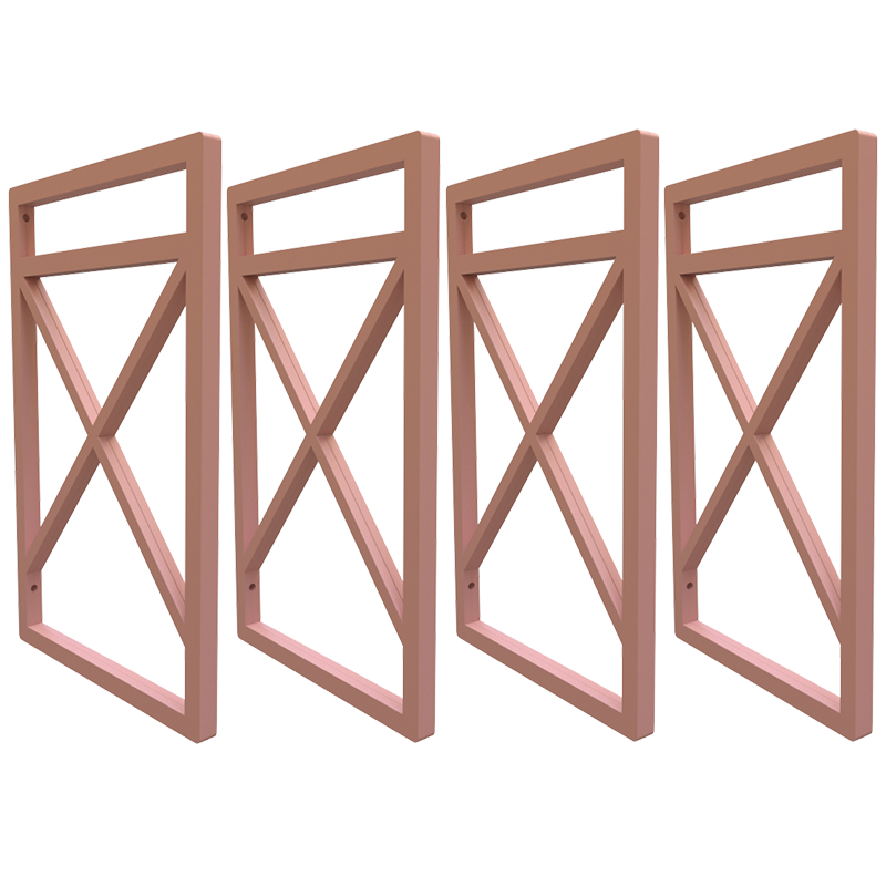 Quatro Suportes Estilo Industrial P/prateleiras 20cm - Rose Gold