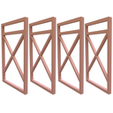 Ver imagem 1 de Quatro Suportes Estilo Industrial P/prateleiras 20cm - Rose Gold