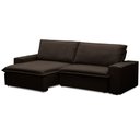 Ver imagem 5 de Sofá Retrátil Reclinável para Sala 3 Lugares 250cm Varsov F04 Veludo Marrom Escuro - Lyam Decor