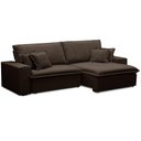 Ver mais imagens de Sofá Retrátil Reclinável para Sala 3 Lugares 250cm Varsov F04 Veludo Marrom Escuro - Lyam Decor