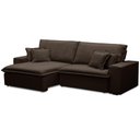 Ver imagem 1 de Sofá Retrátil Reclinável para Sala 3 Lugares 250cm Varsov F04 Veludo Marrom Escuro - Lyam Decor