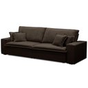 Ver imagem 6 de Sofá Retrátil Reclinável para Sala 3 Lugares 250cm Varsov F04 Veludo Marrom Escuro - Lyam Decor