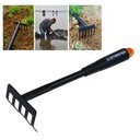 Ver imagem 1 de Ancinho de Mão 5 Dentes Jardim Jardinagem Ferramenta Ideal para Afofar o Solo e Retirar Folhas - Sta