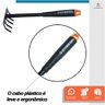 Ancinho de Mão 5 Dentes Jardim Jardinagem Ferramenta Ideal para Afofar o Solo e Retirar Folhas - Sta - 4
