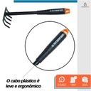 Ver imagem 4 de Ancinho de Mão 5 Dentes Jardim Jardinagem Ferramenta Ideal para Afofar o Solo e Retirar Folhas - Sta
