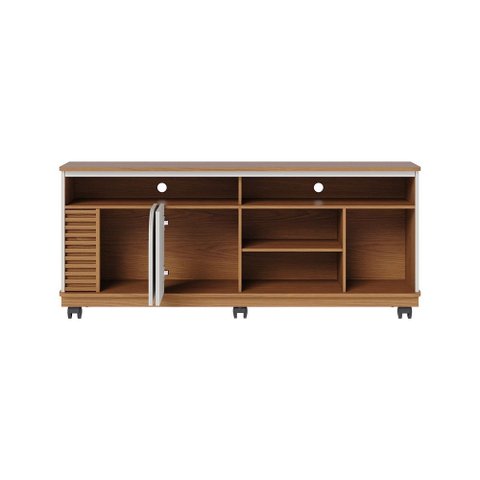 Rack Bancada Jurerê 1.5 para Sala de Tv até 65 Polegadas Freijó Off White Matte Colibri