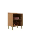 Ver imagem 2 de Balcão de Cozinha 70cm 2 Gavetas Domus Espresso Móveis Marrom/Nogal/Royal