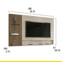 Ver imagem 3 de Painel para Tv até 60 Polegadas 181 X 109 Cm Dubai Mdp Flex Mocaccino Carvalho - Clicklar