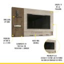 Ver imagem 2 de Painel para Tv até 60 Polegadas 181 X 109 Cm Dubai Mdp Flex Mocaccino Carvalho - Clicklar