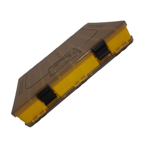 Estojo Organizador P/ Iscas Artificiais Duplo 2 Lado Amarelo