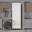 Ver imagem 6 de Armario Lavanderia 2 Portas 2 Gavetas Nesher 70cm 100 MDF