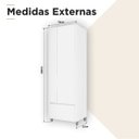 Ver imagem 2 de Armario Lavanderia 2 Portas 2 Gavetas Nesher 70cm 100 MDF